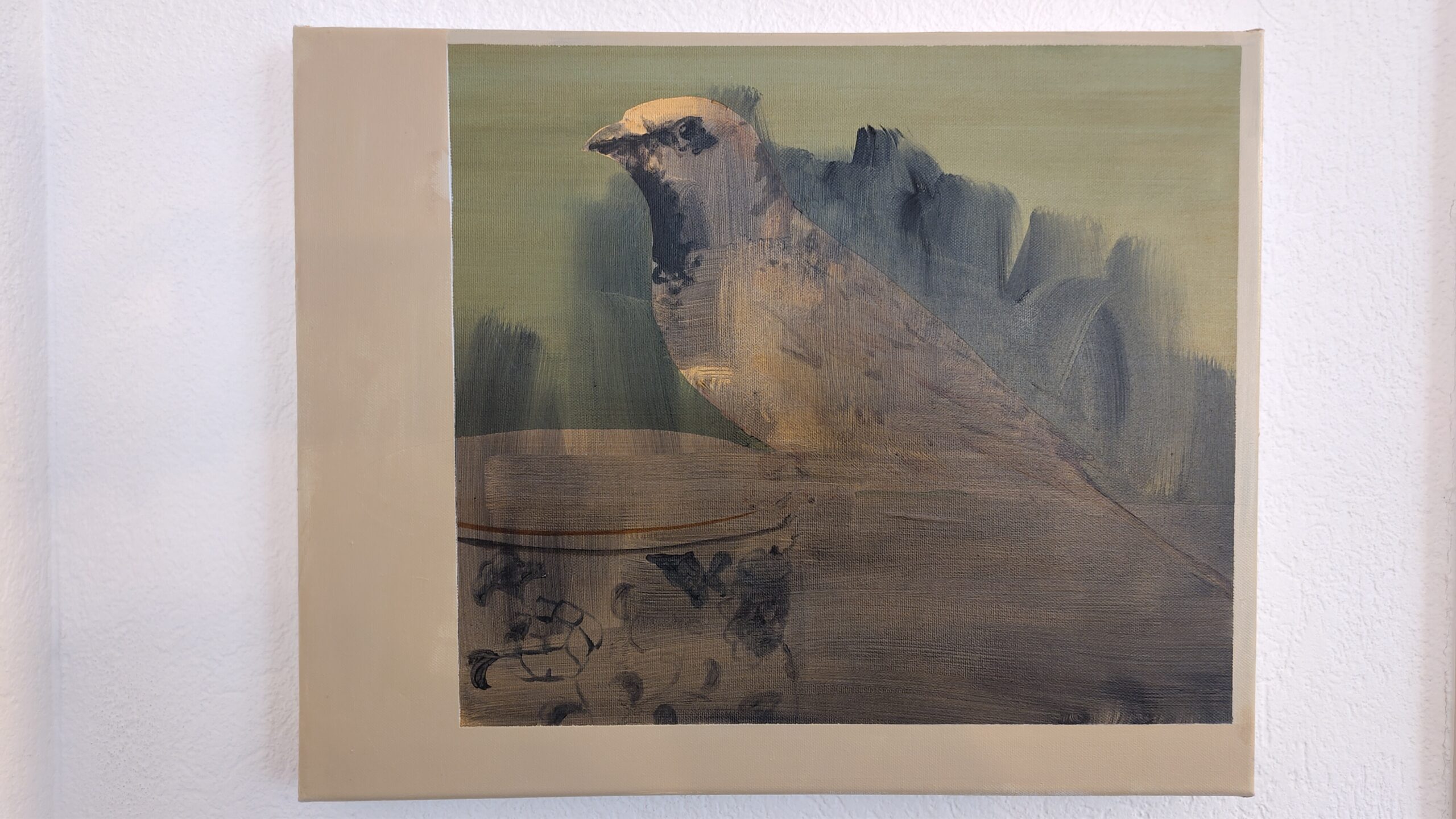 Distelfink, 2025, Kotscha Reist, Öl auf Leinwand 50x40cm